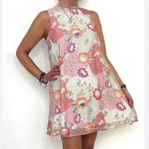 Pixi+Ivy Sleeveless Floral Swing Dress size medium